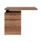 Gaveteiro De Escritório Com Tampo Auxiliar 90cm Com Chave 3 G