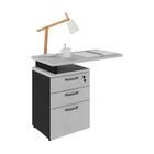 Gaveteiro De Escritório Com Tampo Auxiliar 90cm Com Chave 3 G