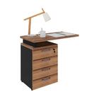 Gaveteiro De Escritório Com Tampo Auxiliar 90cm Com Chave 4 G