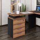 Gaveteiro De Escritório Com Tampo Auxiliar 90cm Com Chave 4 G