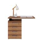 Gaveteiro De Escritório Com Tampo Auxiliar 90cm Com Chave 4 G