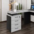 Gaveteiro De Escritório Com Tampo Auxiliar 90cm Com Chave 4 G