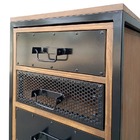 Gaveteiro De Madeira E Ferro Para Escritório Estilo Industria