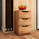 Gaveteiro De Madeira Multiuso 03 Gavetas P/ Cozinha