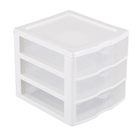 Gaveteiro de Mesa 17,3x18x21cm Plástico Branco Nitronplast