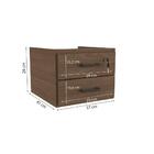 Gaveteiro De Mesa 2 Gavetas Com Chave Versatile Munique 37cm