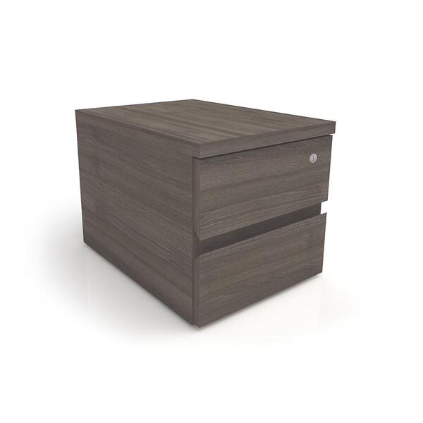 Gaveteiro De Mesa 2 Gavetas Office Carvalho 36cm