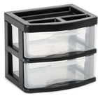 Gaveteiro De Mesa Colorido Escritório Plástico Agraplast Preto