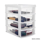 Gaveteiro De Plástico Max Com 4 Gavetas Encaixáveis Preto