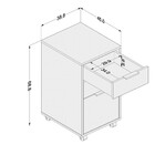 Gaveteiro Durban 3 Gavetas Politorno