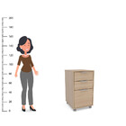 Gaveteiro Durban 3 Gavetas Politorno