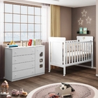 Gaveteiro E Berço Infantil Analu Branco