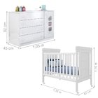 Gaveteiro E Berço Infantil Analu Branco