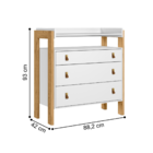 Gaveteiro E Berço Mini Cama Córdova Branco Acetinado