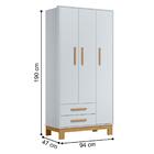 Gaveteiro E Guarda Roupa Rioja Cinza Acetinado