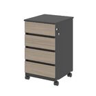 Gaveteiro E Mesa Em L Austrália Nogueira Preto