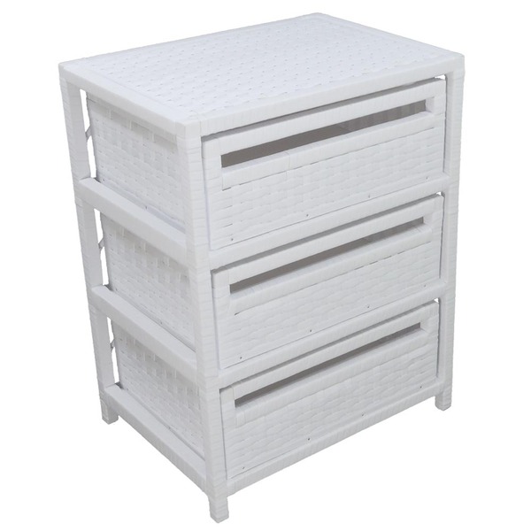 Gaveteiro Em Fita 3 Gavetas 41x30x52cm - Branco
