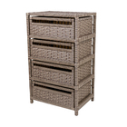 Gaveteiro Em Fita 4 Gavetas 41x30x69cm - Cappuccino