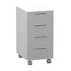 Gaveteiro Em Mdf Com 4 Gavetas  Branco