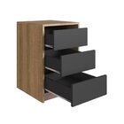 Gaveteiro Escritorio 3 Gavetas P1045 Mel/grafite