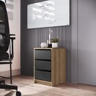 Gaveteiro Escritorio 3 Gavetas P1045 Mel/grafite