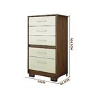 Gaveteiro Escritório 5 Gavetas Capuccino Off White Primacy 20