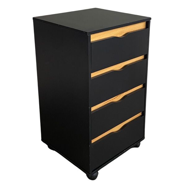 Gaveteiro Escritório Com 4 Gavetas Movlar - Mod.0701 Preto