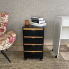 Gaveteiro Escritório Com 4 Gavetas Movlar - Mod.0701 Preto