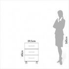 Gaveteiro Escritório Freijó Preto Pradel