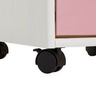 Gaveteiro Escritório Madeira Maciça 5 Gavetas Rodízios Lagos