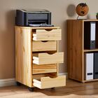 Gaveteiro Escritório Madeira Maciça 5 Gavetas Rodízios Lagos