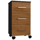 Gaveteiro Etna Flex 3 Gavetas Home Office Preto Texturizado/f