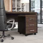 Gaveteiro Executivo 3 Gavetas Com Rodinhas E Chave Para Escri