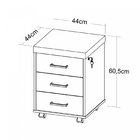 Gaveteiro Executivo 3 Gavetas Com Rodinhas E Chave Para Escri