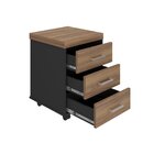 Gaveteiro Executivo 3 Gavetas Com Rodinhas E Chave Para Escri