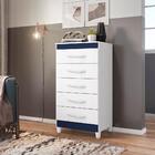 Gaveteiro Fenix Branco Flex Azul Titanium Rosa 5 Gavetas