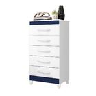 Gaveteiro Fenix Branco Flex Titanium Azul Rosa 5 Gavetas