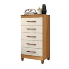 Gaveteiro Fenix Off White Carvalho 5 Gavetas