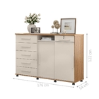 Gaveteiro Flórida Off White E Amêndoa