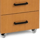 Gaveteiro de MDF e MDP Freijo 3 Gavetas 40x35x62cm com Rodas Office One Darabas Agardi