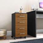 Gaveteiro Gávea Flex 4 Gv Preto E Freijó