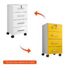 Gaveteiro Gávea Organizador - Branco / Amarelo