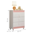 Gaveteiro Hackett Branco Rosê Flex