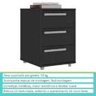 Gaveteiro Havana 3 Gavetas Onix - Moville