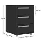 Gaveteiro Havana 3 Gavetas Onix - Moville