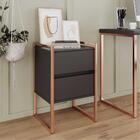 Gaveteiro Industrial 2 Gaveta Keys Preto Cobre