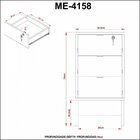 Gaveteiro Industrial 3 Gavetas  Amendoa