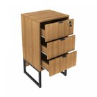Gaveteiro Industrial 3 Gavetas  Amendoa