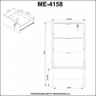 Gaveteiro Industrial 3 Gavetas Tecno Mobili Preto