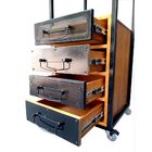 Gaveteiro Industrial Com Frentes De Ferro - 4 Gavetas E 1 Nic